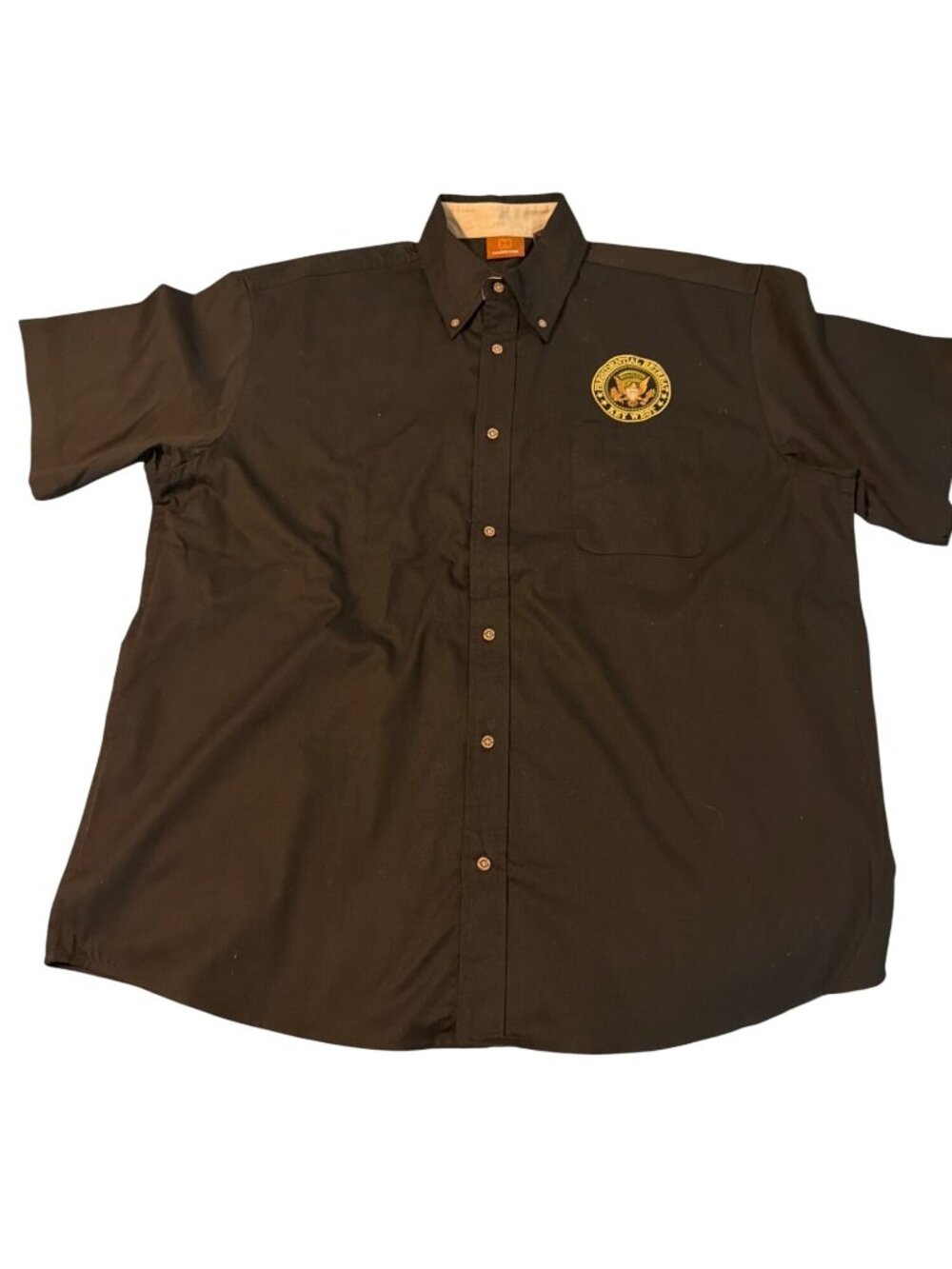 Harriton Black Button Up Presidential Retreat Key West Logo Sz 2XL NWOT
